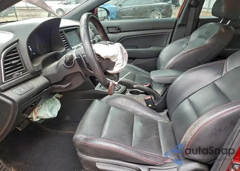 2018 Hyundai Elantra Sport из США, поврежденный, VIN KMHD04LB9JU456302